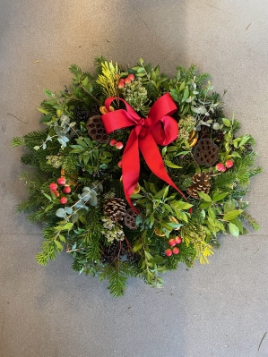 NATURAL  FESTIVE WREATH